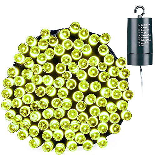 iBaycon Battery Mini Christmas Lights Garden Party and Holiday Decoration Home 33ft 100LED Battery Operated Mini Lights Waterproof with 8 Modes /& Timer for Christmas Trees Multi-Color
